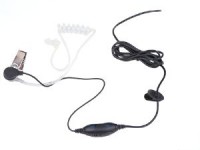 Clear Comfortable Ear-Mic. & PTT/ VOX Switch, 2.5mm/3.5mm right angle overmolded connector. - Zoom